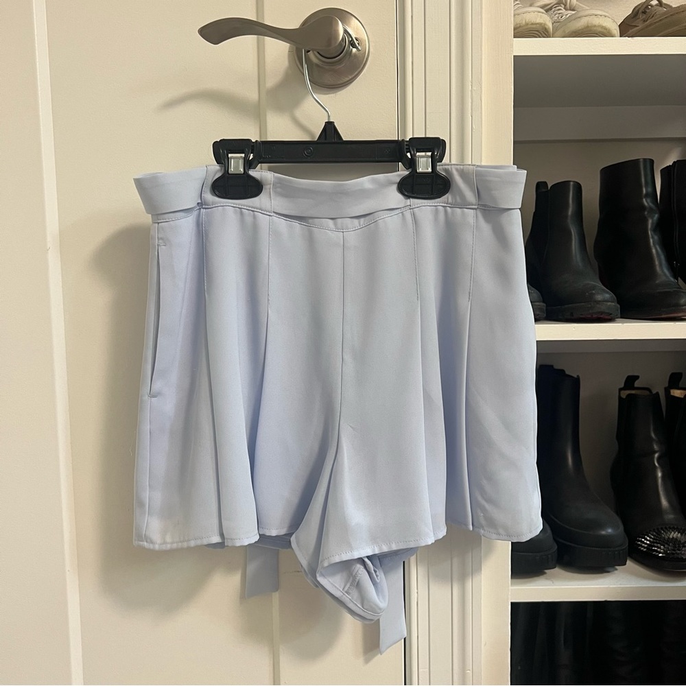 Sunday best light blue periwinkle mini skort